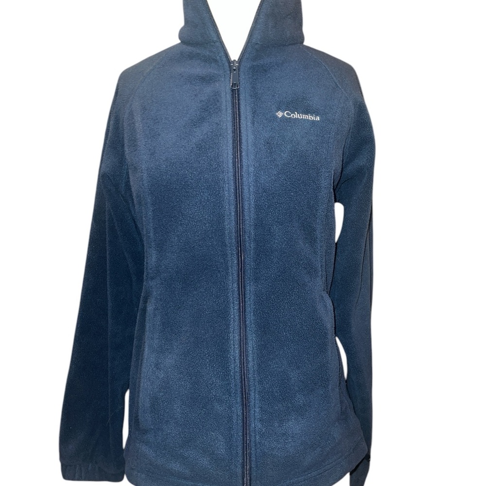 COLUMBIA | WOMENS DK BLUE FLEECE JACKET SMALL